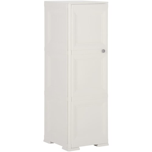 vidaXL Plastični ormarić 40 x 43 x 125 cm drveni dizajn bijeli Cijene