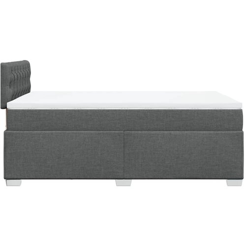  Krevet box spring s madracem tamnosivi 120 x 190 cm tkanina Slike