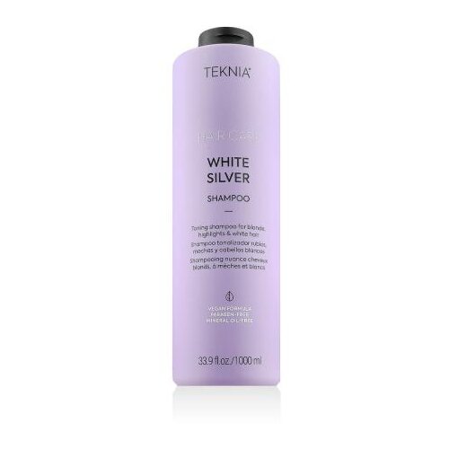 Lakm&amp;eacute; Teknia White Silver Shampoo 1000 ml &amp;scaron;ampon plava kosa sijeda kosa unisex Slike