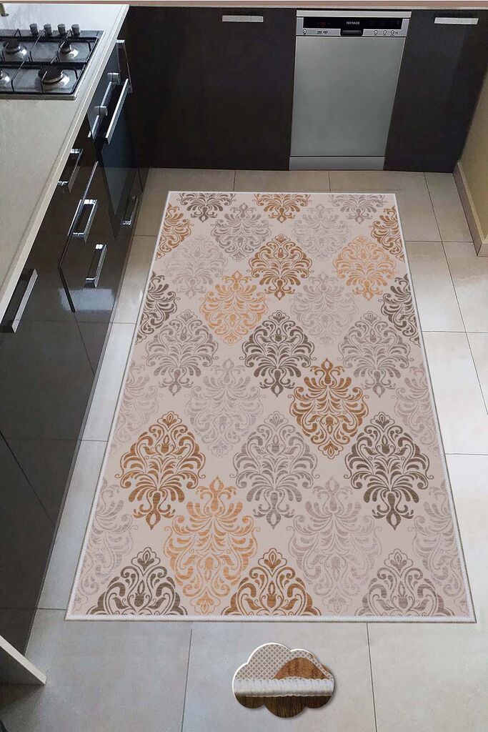 Conceptum Hypnose Tepih Hmnt539, Pravougaoni, 80 x 300 cm, Smeđi Cene