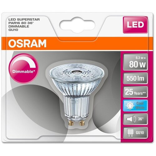 Osram LED SIJALICA GU10 DIMABILNA 8.3W NW 4000K 36 Cene