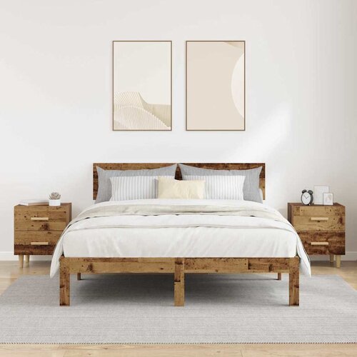  za krevet s ladicama 2 pcs Staro drvo 40 x 35 x 47.5cm Slike