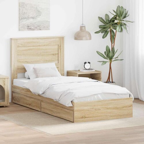  Okvir za krevet s ladicama Sonoma hrast 100 x 200 cm Cene