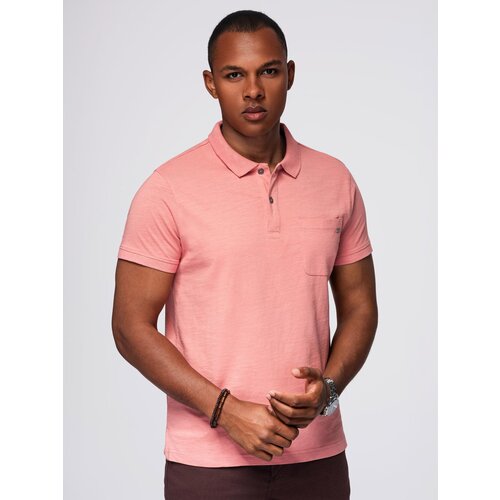 Ombre Men&amp;#039;s polo t-shirt with decorative buttons Slike