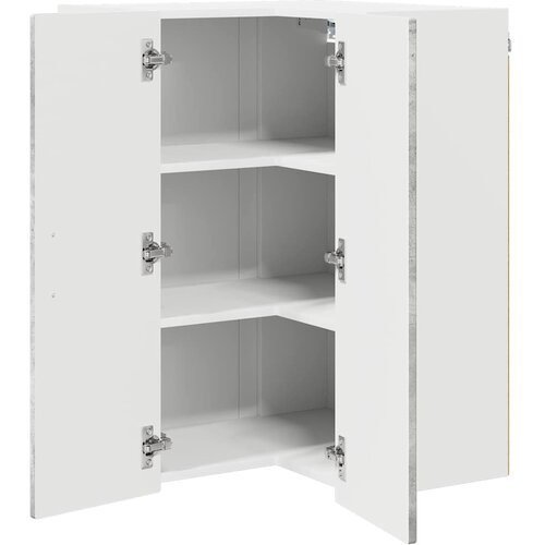  Zidni kutni ormar Betonski sivi 57 x 57 x 80 cm Slike