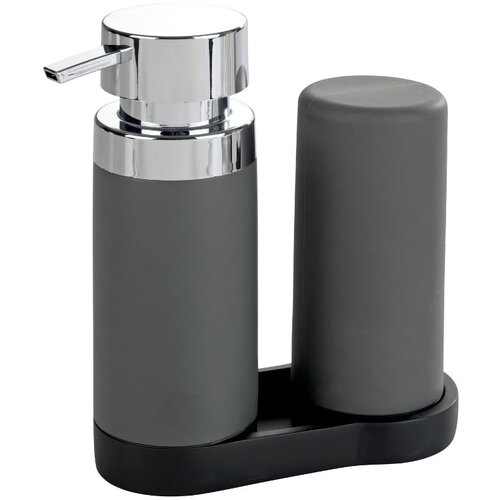 Wenko set s dva siva spremnika za deterdžente s podmetačem Squeeze, 350 ml Slike