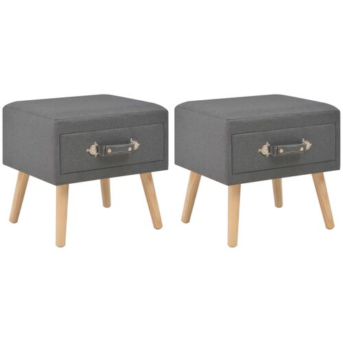 vidaXL Noćni ormarići od tkanine 2 kom tamnosivi 40 x 35 x 40 cm Cijene