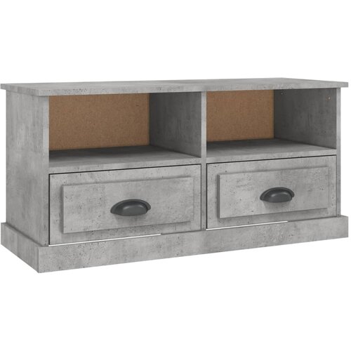 Maison Chic TV omarica - TV stojalo - Televizijska omarica betonsko siva 93x35,5x45 cm inženirski les, (21700136) Slike