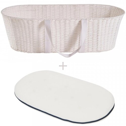Ahojbaby Mojzesova ko&amp;scaron;ara za dojenčka Paper Dream white + leži&amp;scaron;če Airdream Slike
