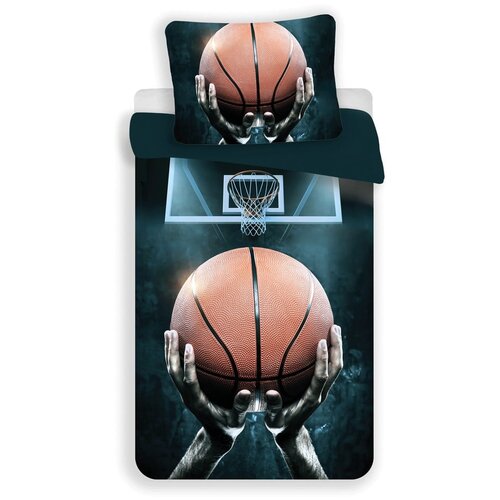 Jerry Fabrics Enojna bombažna otroška posteljnina 140x200 cm Basketball – Cene