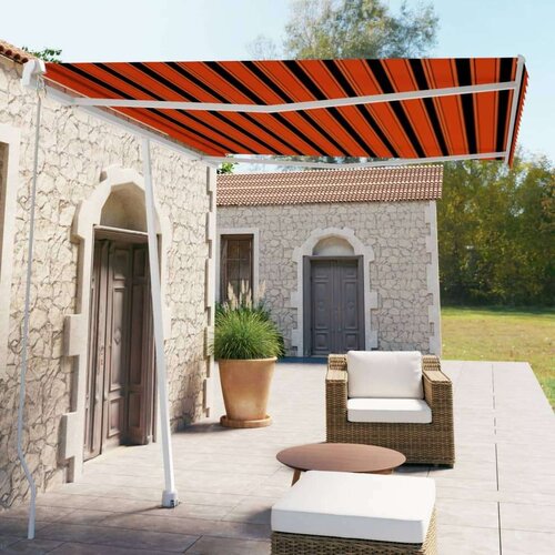  Prostostoječa ročno zložljiva tenda 300x250 cm oranžna/rjava, (20728749) Cene