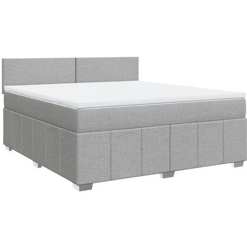 Maison Chic Box spring postelja - Vzmetna postelja z vzmetnico svetlo siva 180x200 cm blago SL17871, (21894501) Slike