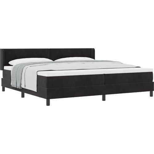 vidaXL Box Spring postelja s podlogom in vzmetnico črna 200x200 cm žamet, (22049980) Cene