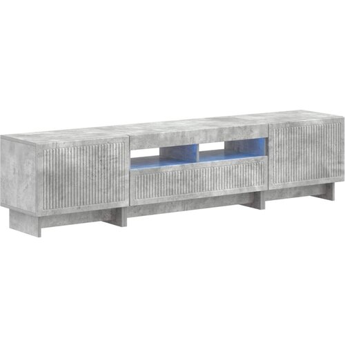  5-dijelni LED TV ormarić Betonska siva Konstruirano drvo - Betonska siva 81 cm Slike