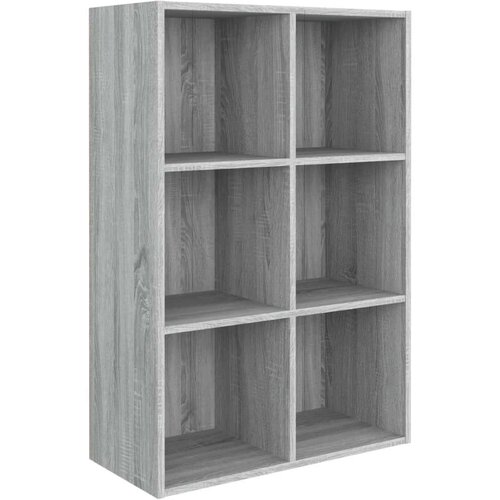 VidaXL Knjižna omara/komoda siva sonoma 66x30x98 cm inženirski les Slike