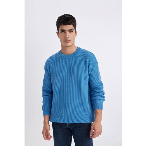Defacto Oversize Fit Crew Neck Thessaloniki Fabric Sweater Slike