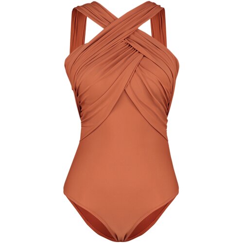 Trendyol Tile*St Flat Barbell Strap Swimsuit Slike