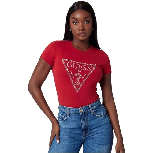 Guess Majice &amp;amp; Polo majice W4PI0C J1314 Rdeča Slike