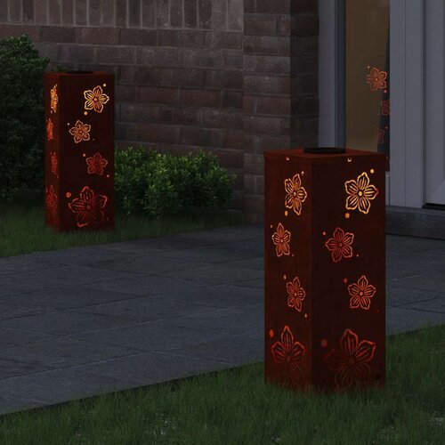  Solarna LED svjetlost za stazu 2 pcs Corten čelik Corten čelik Slike