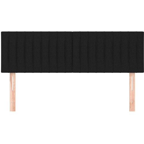  Uzglavlja 2 kom crna 72 x 5 x 78/88 cm od tkanine Slike