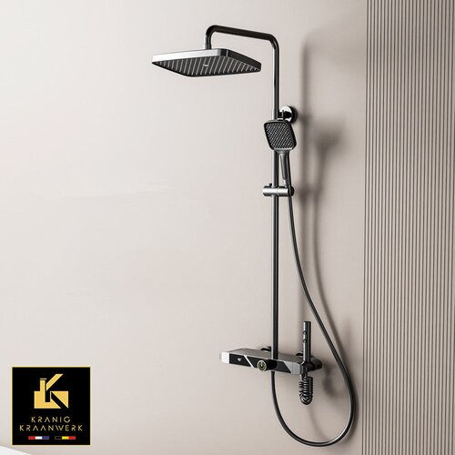 Kranig Kraanwerk ekskluzivna pipa za prho | nadometna tuš garnitura zaslon na dotik| prelomno oblikovanje | elianne | gunmetal grey, (21732309) Cene