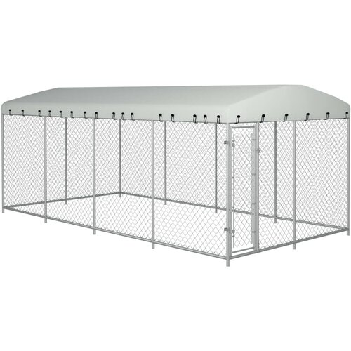 vidaXL Vanjski kavez za pse s krovom 8 x 4 x 2,3 m Cijene
