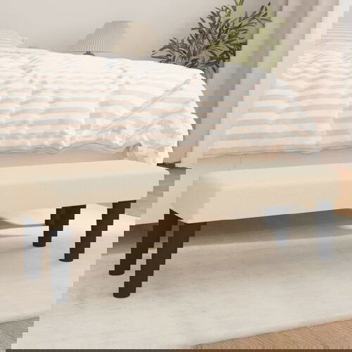 VidaXL Klupa krem 100x30x30 cm od tkanine Slike