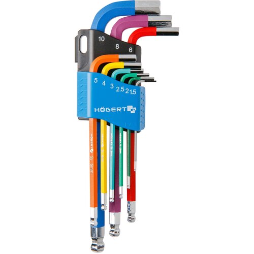 Hogert komplet imbus ključeva HT1W806, 9 dijelova, 1,5-10 mm Slike