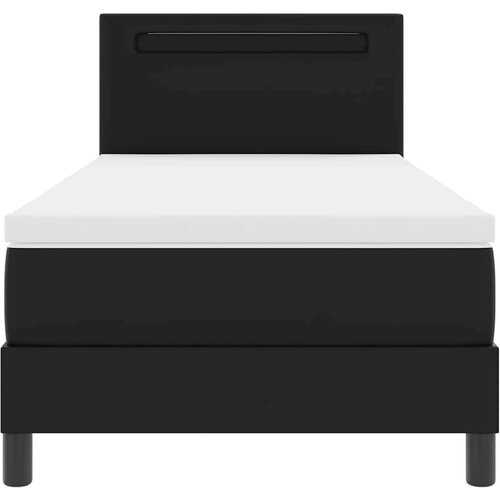 VidaXL Krevet s box springom s madracem crni jednostruki od umjetne kože Slike