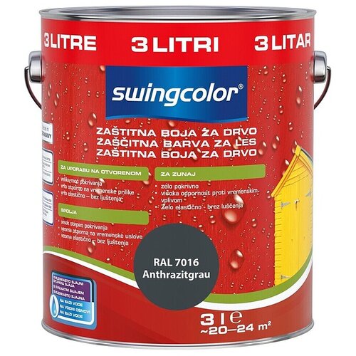 SWINGCOLOR Za&amp;scaron;čitna barva za les (3 l, Svilnati sijaj) Slike