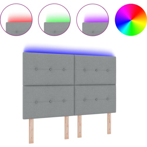 VidaXL led uzglavlje svijetlo sivo 80 cm tkanina Slike