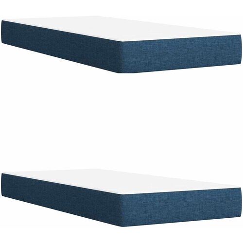  Boxspring krevet s madracem Plava 200 x 200 cm Tkanina Slike