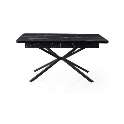 Hanah home Falcon - 2962 BlackWhite Extendable Dining Table Slike