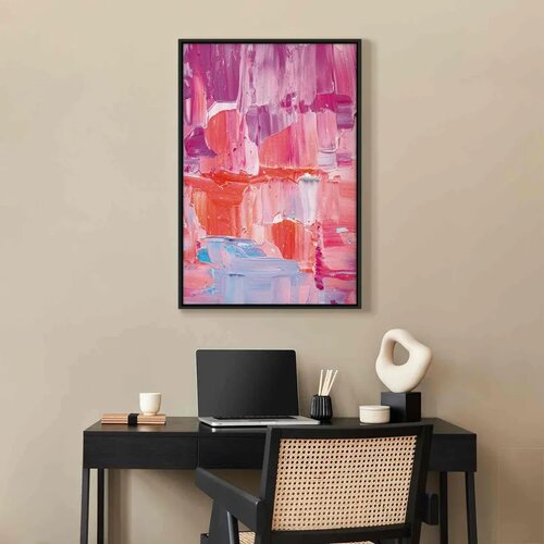  Slika - Colorful Contrasts - Energetic Color Transitions in Shades of Pink 60x90 Cijene