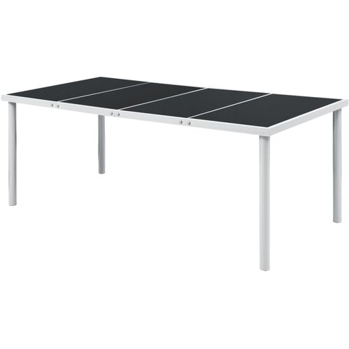  Vrtni stol 190 x 90 x 74 cm crni čelični Slike