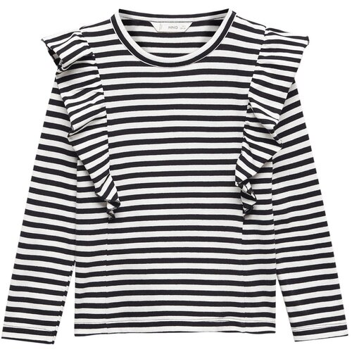 MANGO KIDS Majica &amp;#039;BIANCA&amp;#039; črna / bela Slike