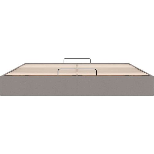 VidaXL Otomanski okvir kreveta bez madraca smeđesivi 160x200cm tkanine Slike