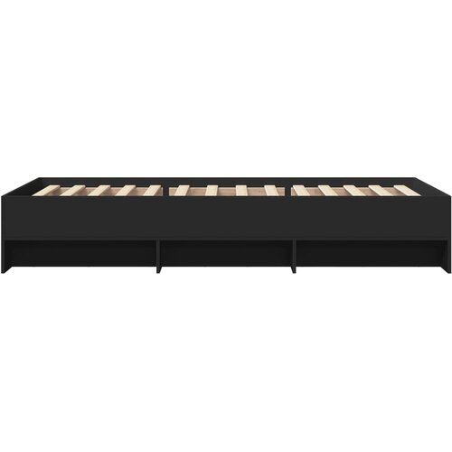 VidaXL Okvir za krevet crni 90 x 190 cm od konstruiranog drva Slike