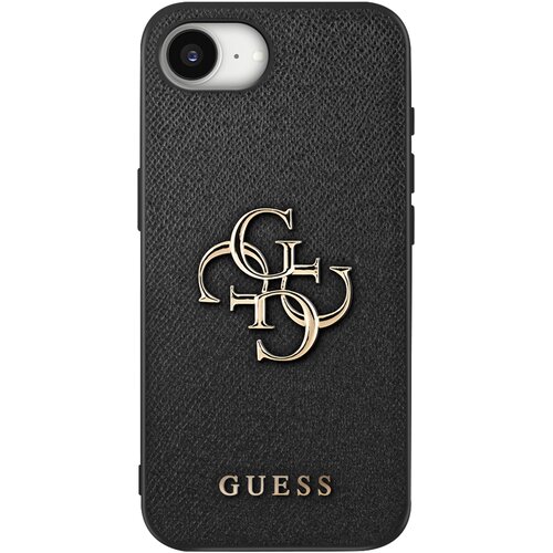 Guess Etui za iPhone 17e velik logo 4G zrnatost videz umetnega usnja Saffiano, Črna, (5000275543) Slike