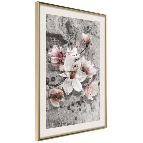  Poster - Flowers on Concrete 30x45