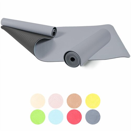  Gumena prostirka za vežbanje u sivoj boji Slike