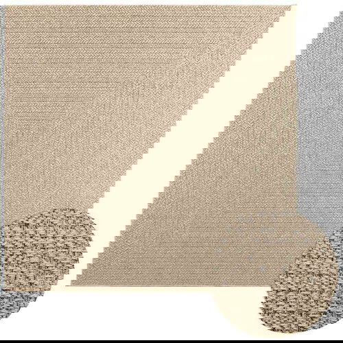  Rug "ZIZUR" Bež 200x200 cm Juta videz Notranje in zunanje Cene