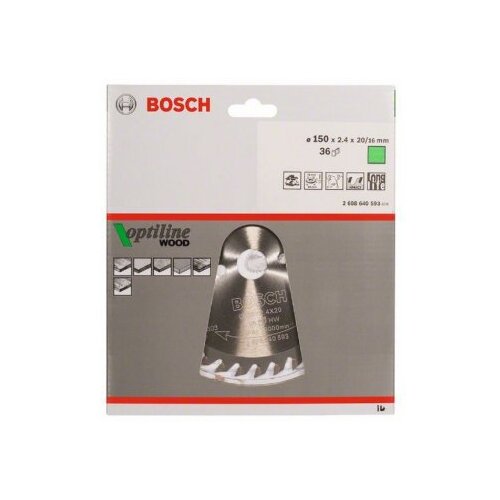 Bosch List kružne testere Optiline Wood 150 x 20;16 x 2.4 mm. 36 Cene