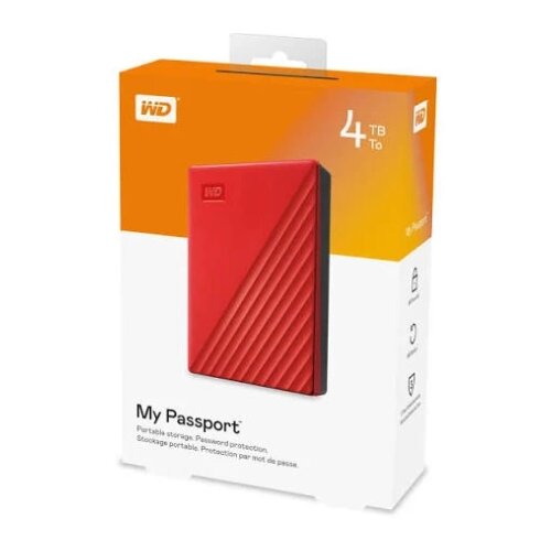 Western Digital HDD EXT 2.5" My Passport USB 3.2 4TB Red WDBPKJ0040BRD-WESN Cene