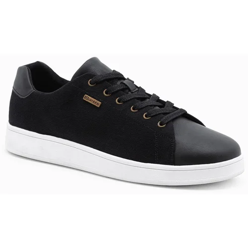 Ombre Men's combined material sneakers shoes - black