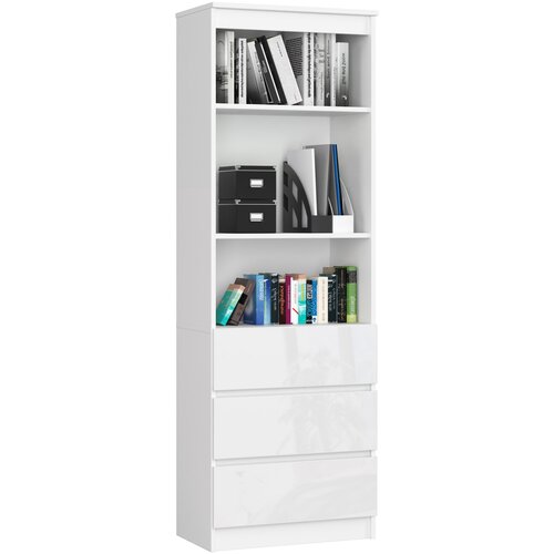 AKORD OFISNA POLICA R 60 cm CLP 3 PREDALI 2 POLICE BELO / BELO SJAJ, (21714162) Slike