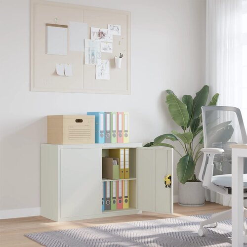 VidaXL Ormarić za spise svjetlosivi 90 x 40 x 70 cm čelični Slike