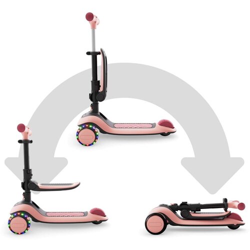 Kinderkraft romobil HALLEY 2, Rose pink Slike