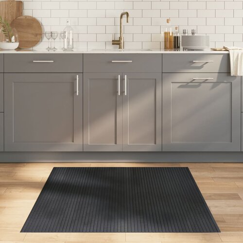 VidaXL Tepih pravokutni sivi 100 x 100 cm od bambusa Slike