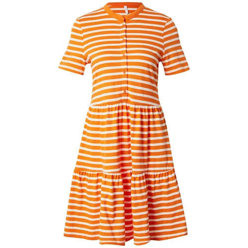 Only Košulja haljina 'MAY' tamno narančasta / bijela